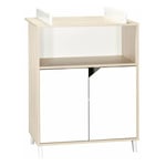 Commode Scandi naturel 2 portes 1 niche avec dispositif à langer babyprice - color