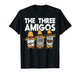 Three Amigos Mexican Gnomes Cute Cinco De Mayo Fiesta Garden T-Shirt