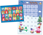 Peppa Pig Advent Calendar Reward Chart | Includes 24 Colourful Stickers