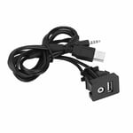 Car Boat Dash Flush Mount USB Port 3.5mm AUX Jack Extension Cable Lead Mounting