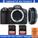 Canon EOS R6 Mark II + Canon EF-EOS R Premium + 2 SanDisk 256GB Extreme PRO UHS-II SDXC 300 MB/s + Guide PDF MCZ DIRECT '20 TECHNIQUES POUR RÉUSSIR VOS PHOTOS