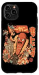 Coque pour iPhone 11 Pro Super Hot Dog Monster Food Japonais City Kawaii Hot Dog