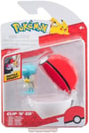 Pokémon PKW3630 - Clip'n'Go Poké Ball - Kwaks und Pokéball, offizieller Pokéball