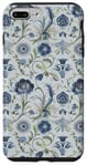 Coque pour iPhone 7 Plus/8 Plus Bleu Floral Botanique Femme