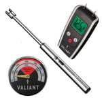 Valiant Essential Fireside Tools Kit (Red) - Includes Moisture Meter, Thermometer and Rechargeable Lighter, FIR636