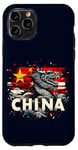 iPhone 11 Pro Double Exposure China Flag Chinese Dragon Celebration Wave Case