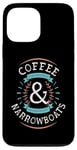 Coque pour iPhone 13 Pro Max Coffee Lovers Narrowboats Canal Barge Boat Life