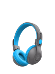 JLab JBuddies Studio 2 Wireless Bluetooth Children's Volume Limiting Over-Ear Headphones with Mic/Remote, Blue/Grey