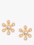 Eclectica Pre-Loved Swarovski Crystals Floral Clip-on Earrings, Dated Circa 1980s