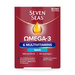 Seven Seas Omega-3 & Multivitamins Man with B Vitamins and Magnesium 30-Day D...