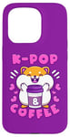 Coque pour iPhone 15 Pro Hamster, K-Pop et café, musique coréenne, mignon et enjoué