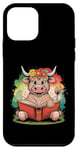 Coque pour iPhone 12 mini Livre de classement de la ferme Motif vache écossaise Highland