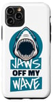 Coque pour iPhone 11 Pro Jaws Off My Wave Requin baleine Blanc