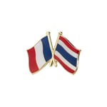 Pin's Drapeaux Jumelage France Thaïlande - en Acier - Jumelage - Cérémonies