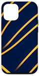 Coque pour iPhone 13 Motif bleu marine et jaune