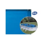 Liner 75/100 classique piscine ovale Gre Pool - Couleur liner: Blanc - Taille piscine: Ovale 1000 x 550 x 132 cm - Accroche: Tôle