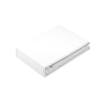 STOF - Fitted Sheet - Size 90 x 190 cm - 100% Organic Cotton - Quality - Oeko-Tex Certified - Colour: White - Horizon Model - Bed Linen for Home - Soft and Comfortable