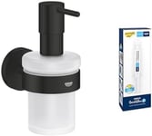 Lot de GROHE Start Distributeur Savon, Noir Mat, 411952430 + Kit colle QuickGlue A1, 41127000