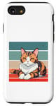 Coque pour iPhone SE (2020) / 7 / 8 Chat Calico Félin Détendu Tranquille Orange Pose Calme