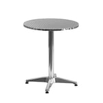 Flash Furniture Mellie 23.5'' Round Aluminum Indoor-Outdoor Table with Base