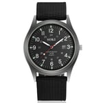 Mode Herrklockor Lysande Visar Klocka Lyx Militär Sport Date Quartz Armbandsur Herr Casual Nylon watch masculino black silver