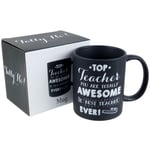 Fine China Black Top Teacher MUG/CUP Tally Ho Collection School Best Gift