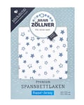 Julius Zöllner 8357158004 Drap-housse Premium en jersey opaque pour lit d'enfant 60 x 120 et 70 x 140 cm (Bleu)