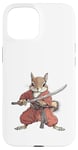 Coque pour iPhone 15 Anime Samurai Squirrel Warrior Kids