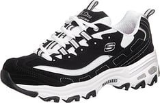 Skechers Femme D'Lites Biggest Fan Baskets, Noir (Black 11930-Bkw), 37 EU