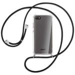 Collier pour Xiaomi Redmi 6A noir (A) Etui Coque de protection avec cordon