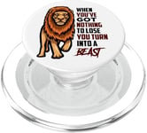 Lion, anniversaire, bête, lion de Juda, roi de la jungle, hommes, garçon, père et fils PopSockets PopGrip pour MagSafe