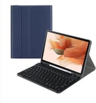 Étui Clavier Pour Samsung Galaxy Tab A8 10,5 Pouces Modèle 2022 (Sm-X200/X205/X207),Clavier Français Azerty,Clavier Bluetooth Sans Fil Détachable Magnétiquement,Dark Blue