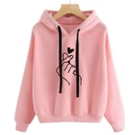 Hoodie Woman Sweatshirt Explosion Models Autumn Hooded Loose Print Women'S Hoodies Sweatshirt Apply To Sports Parties Outdoor Vacations Etc-Pink_4Xl