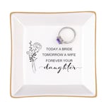 Titanape Mother of The Bride Gifts from Daughter Wedding Gifts Trinket Ring Dish - Today A Bride, Bomorrow A Wife Forever Your Daughter, Mother of The Bride on Wedding Day