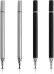 4 Pièce Stylet Tactile,Apple Pencil,Stylet Ipad,2 En 1 Stylo Tablette Ecran Tactile,Stylos Pour Écrans Tactiles Para Tablette Et Téléphones Portables,Stylo Pour Samsung,Ipad,Iphone,Huawei Etc