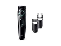 Braun Beardtrimmer 3 Bt3411, Vaskbar, Batteri, Sort, Grønn