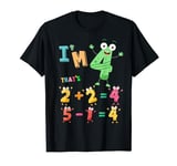 Maths 4th Birthday Outfit Idea For Kids & 4 Year Old Numbers T-Shirt