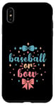 Coque pour iPhone XS Max Baseball or Bow Sexe Révéler Future Parent Papa Maman