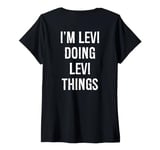 Womens Levi Doing Levi Things Name Birthday V-Neck T-Shirt