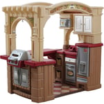 Grand Walk-In Kitchen & Grill Cuisine Enfant en Plastique Jouet Cuisine pour Enfants avec Kit d'accessoires de 103 Pièces - Step2