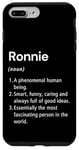 Coque pour iPhone 7 Plus/8 Plus Ronnie Définition du nom Dictionnaire amusant