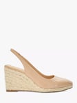 Dune Cadance Patent Sling Back Espadrille, Blush