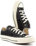 Converse 162058 Chuck 70 Ox Unisex Low Top Trainers In Black Size UK 3 - 12