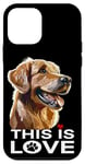 Coque pour iPhone 12 mini Golden Lab C'est de l'amour