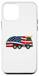 Coque pour iPhone 12 mini Camion poubelle drapeau américain Trump drôle