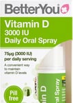 BetterYou - 15ml Vitamin D 3000 Daily Oral Spray Natural Peppermint EXP- 2026