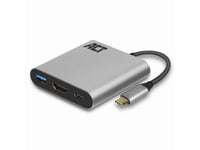 Act Usb-C To Hdmi Female Adapter With Pd Pass-Through 60W, 4K, Usb-A Usb-C - Hdmi, Usb-A, Pd 0,15M (Ac7022)