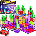 Desire Deluxe Magnetic Building Blocks Tiles STEM Toy Set 57PC – Kids... 