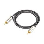 Cable coaxial audio num¿¿rique, HiFi 5.1 SPDIF RCA vers RCA male vers male, pour cable coaxial SPDIF/audio num¿¿rique et vid¿¿o composite (taille : 1 m)