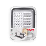 Rayen 2301.01 Folding Dish Drainer Light Grey and Dark Grey Folded Dimensions: 37.5 x 29.2 x 5 cm